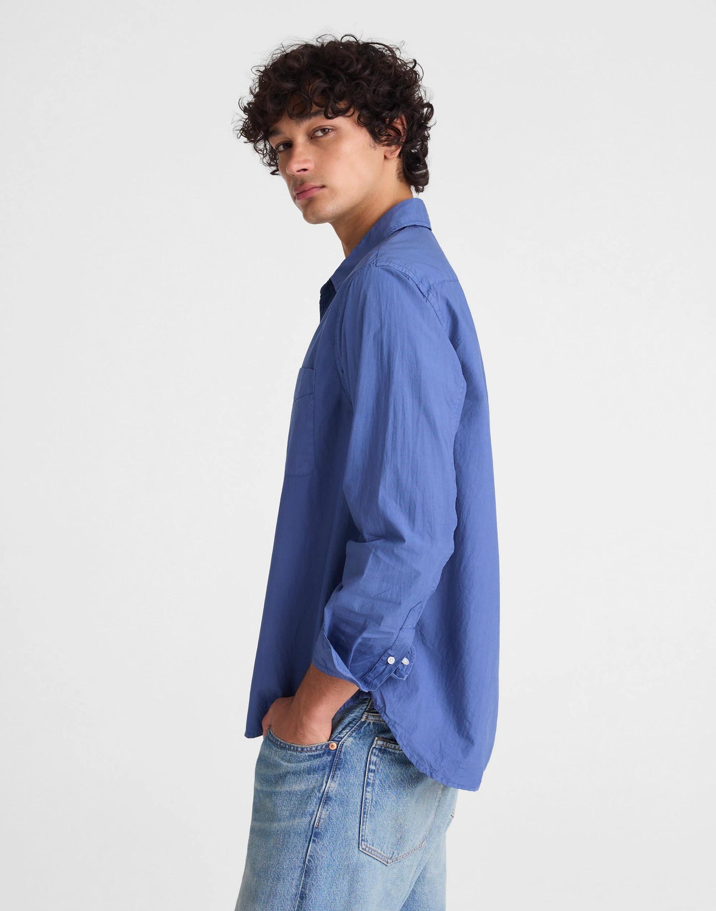Madewell Button-Up Shirt in Crisp Poplin