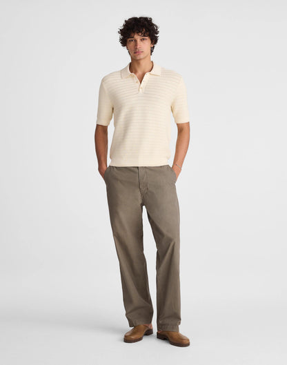 Madewell Textured Open-Stitch Polo