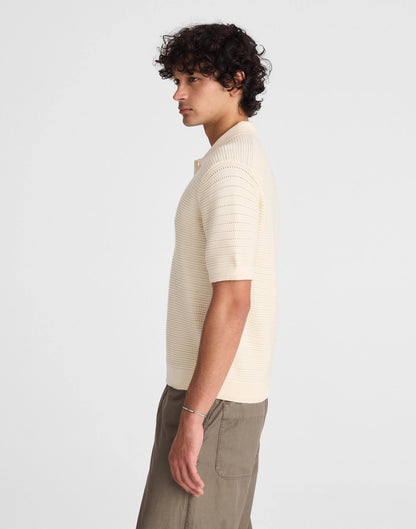 Madewell Textured Open-Stitch Polo