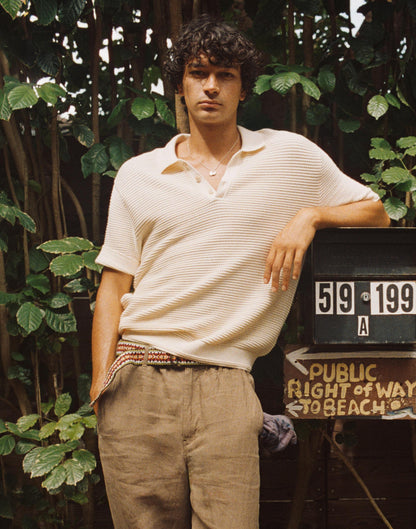Madewell Textured Open-Stitch Polo