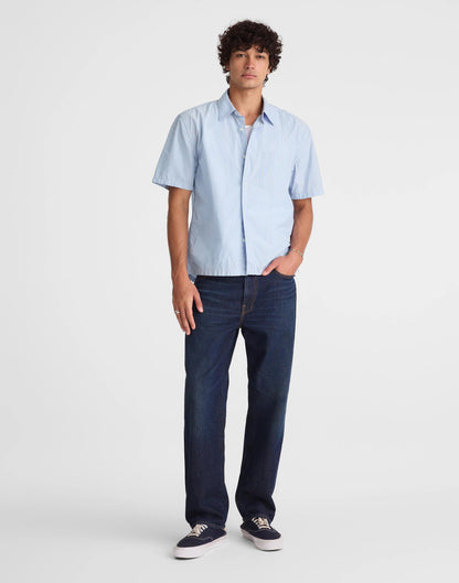 Madewell Boxy Cropped Shirt in Crisp Poplin