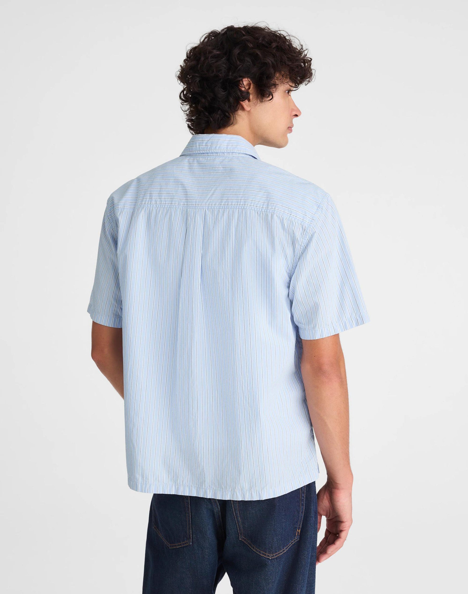 Madewell Boxy Cropped Shirt in Crisp Poplin