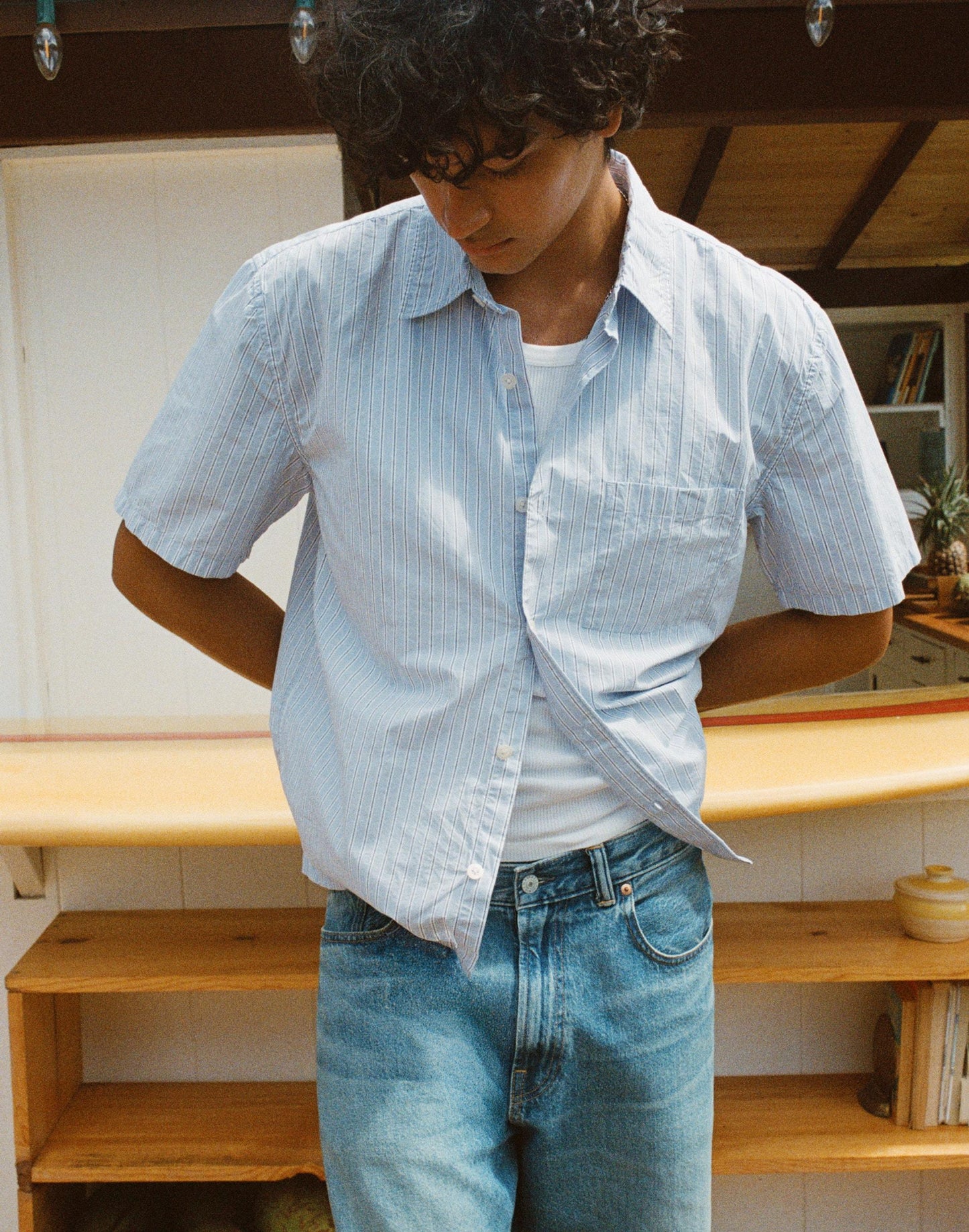 Madewell Boxy Cropped Shirt in Crisp Poplin