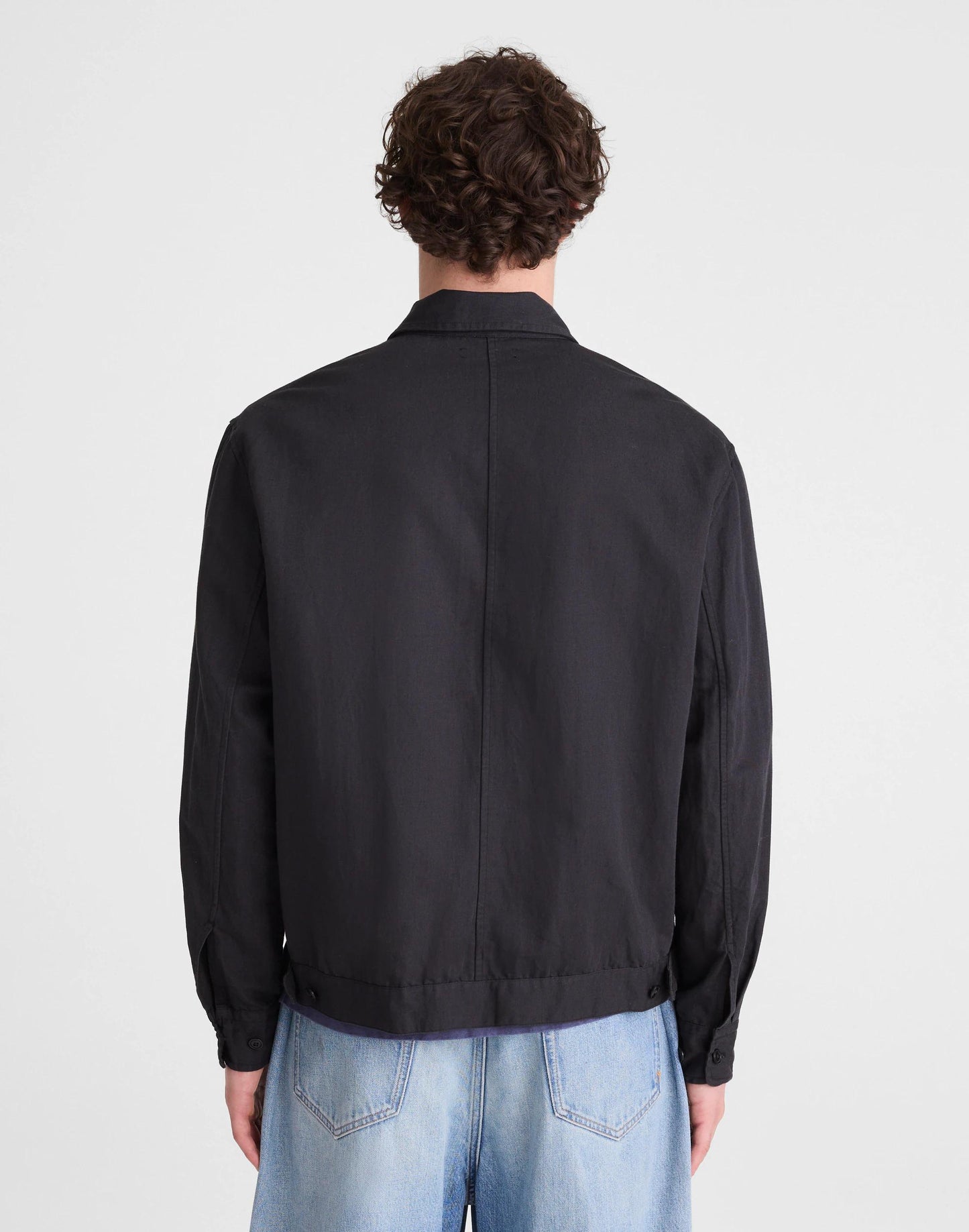 Madewell Zip-Front Jacket in Meridian Linen Blend