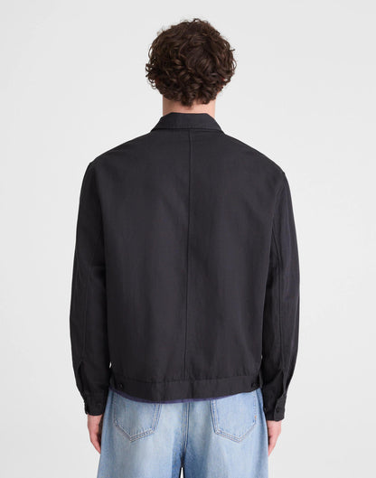 Madewell Zip-Front Jacket in Meridian Linen Blend