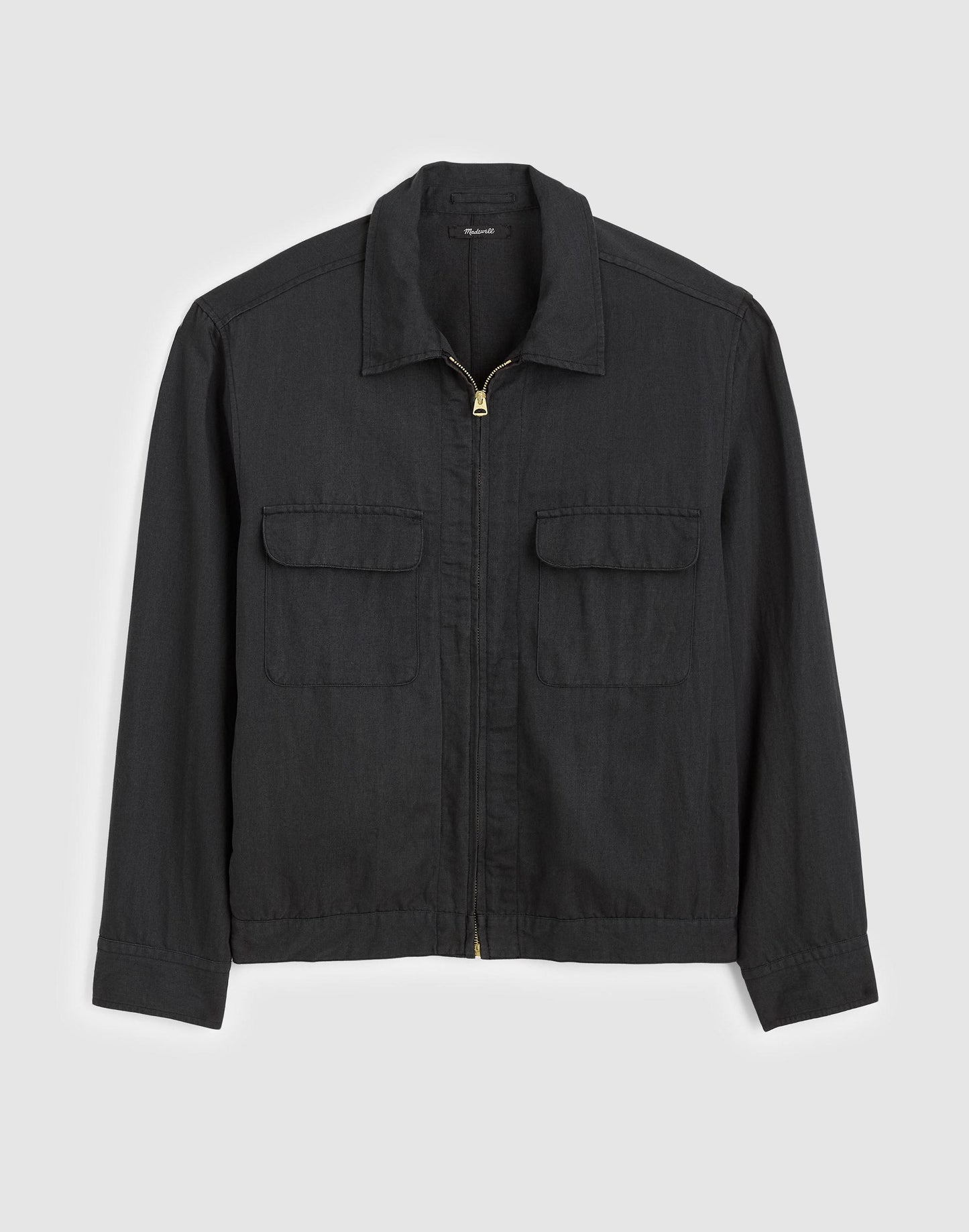 Madewell Zip-Front Jacket in Meridian Linen Blend