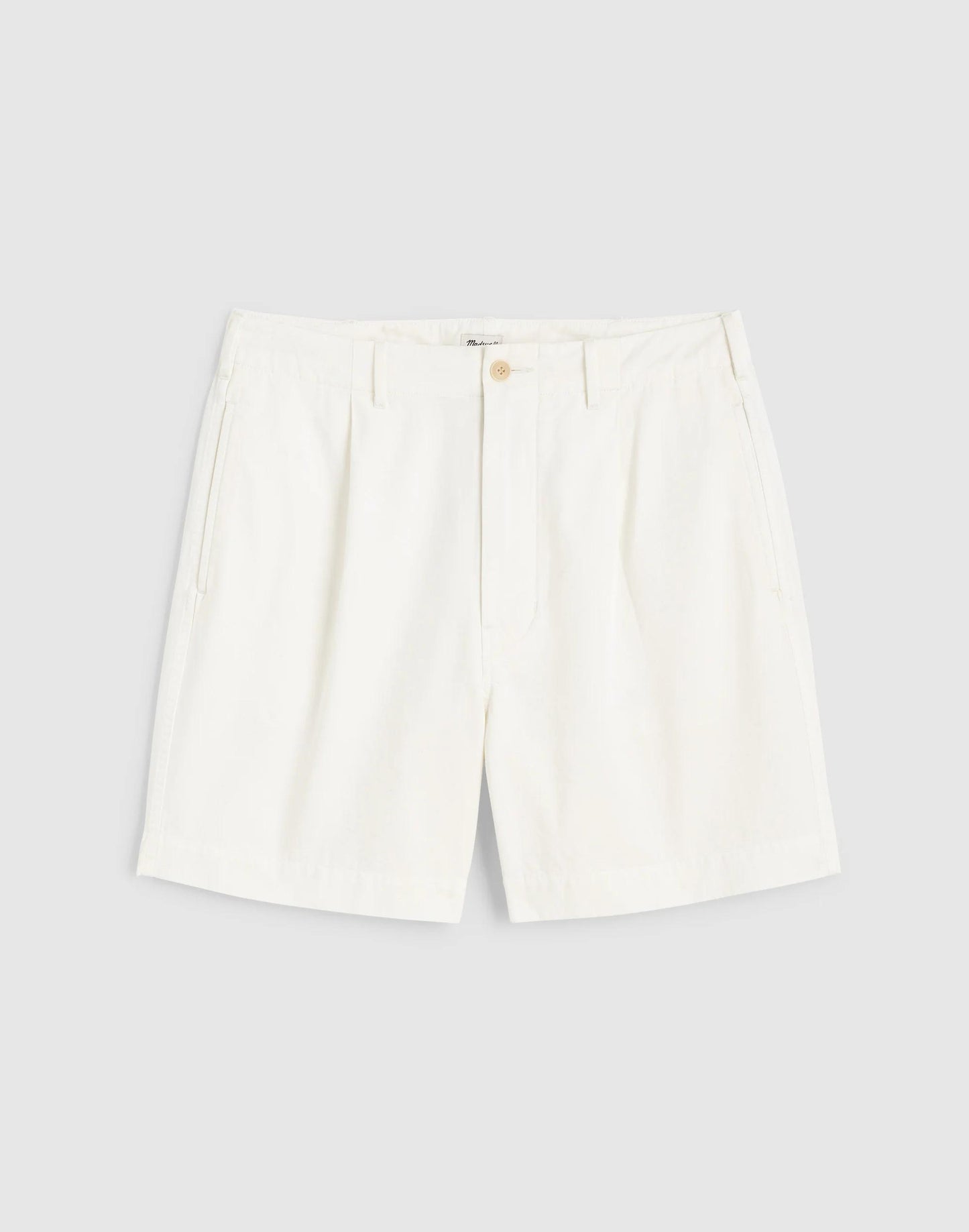 Madewell Pleated Chino Shorts in Uniform Twill