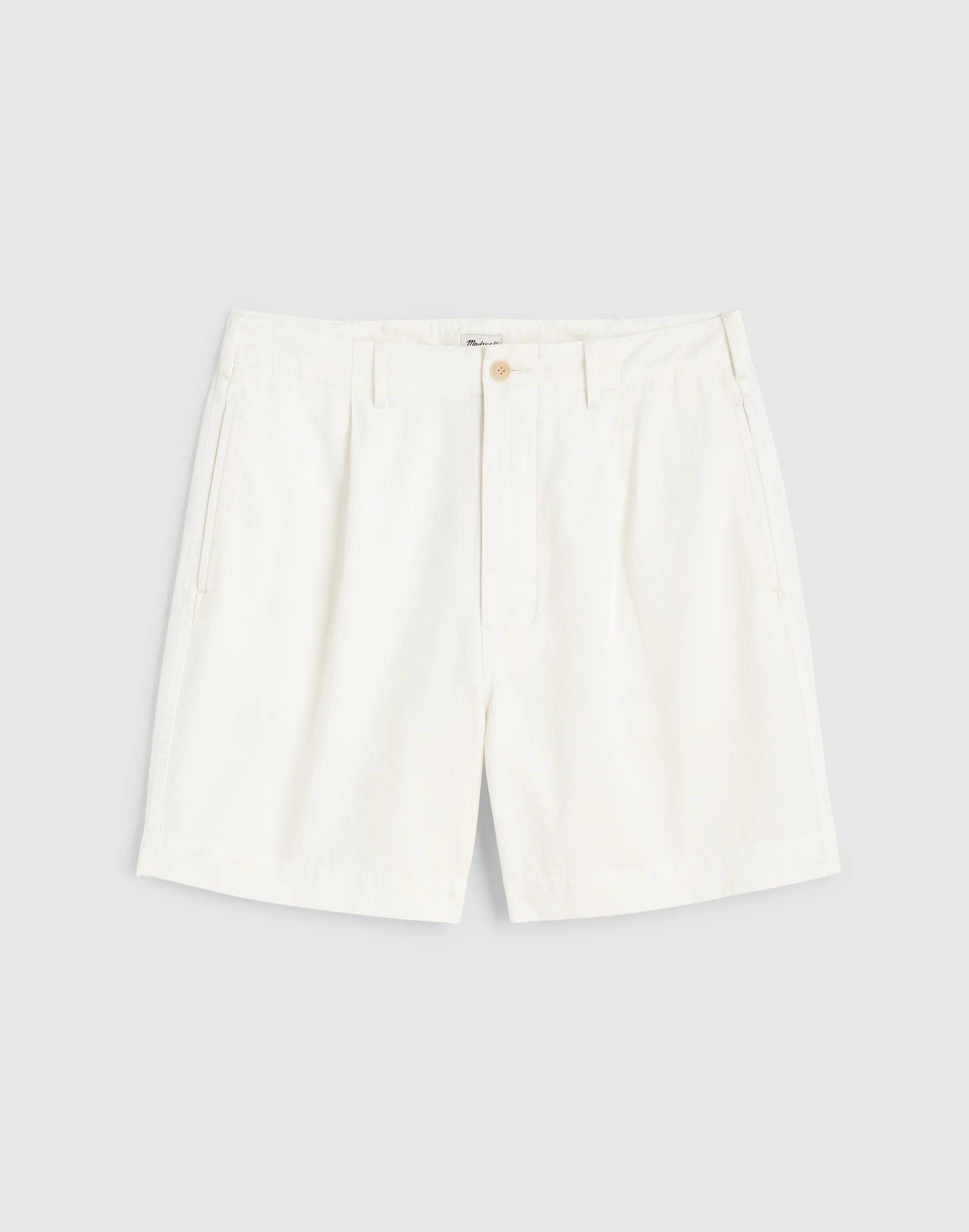 Madewell Pleated Chino Shorts in Uniform Twill