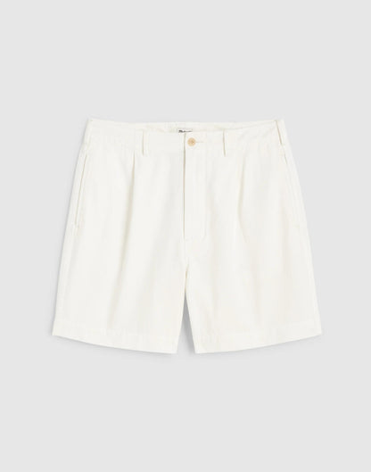 Madewell Pleated Chino Shorts in Uniform Twill