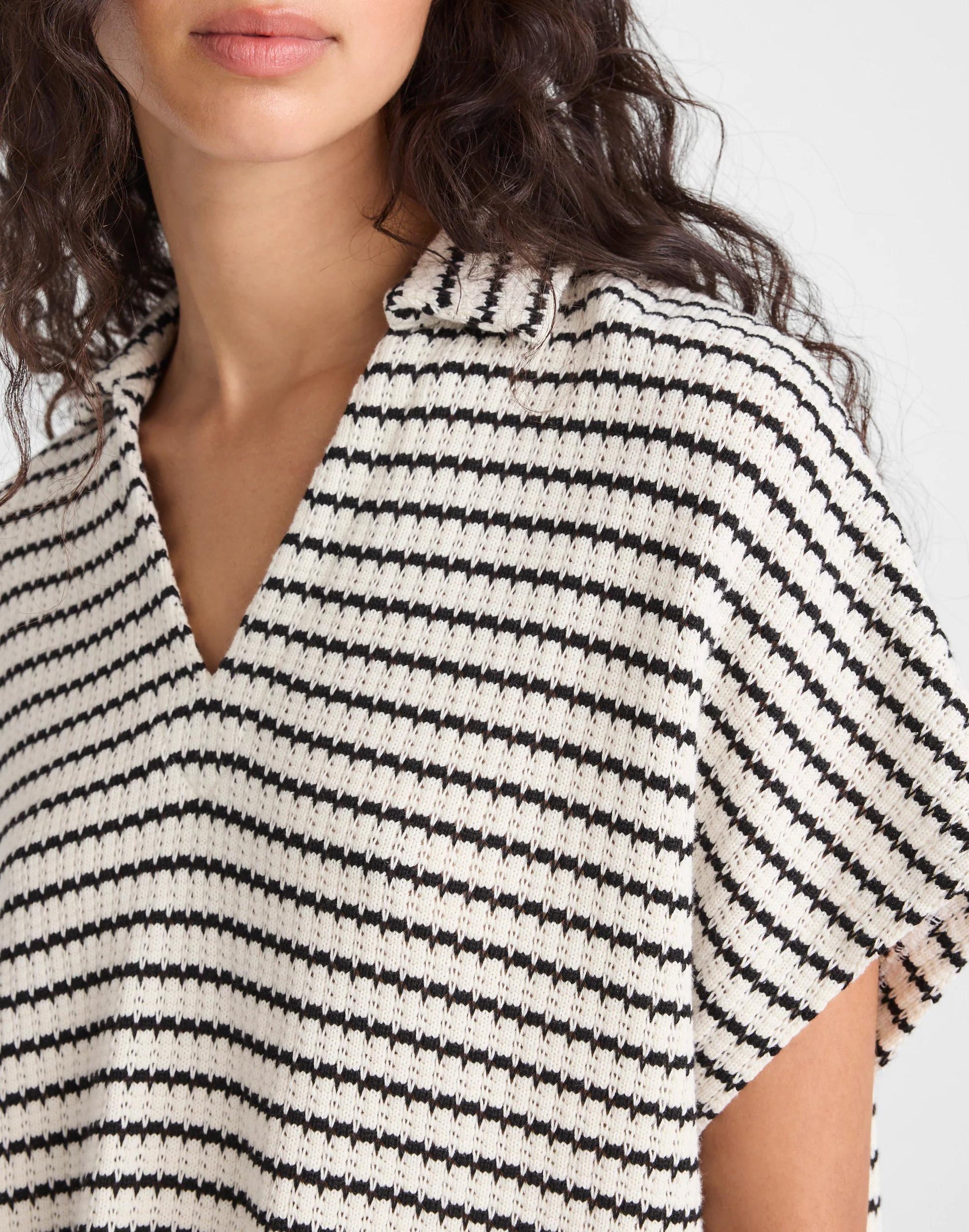 Madewell Textured-Knit Johnny-Collar Shirt