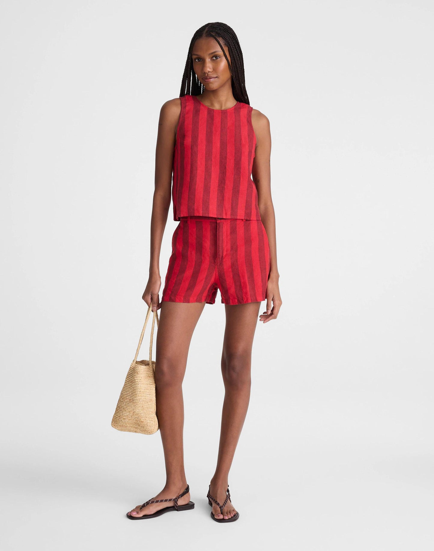 Madewell Tie-Back Shell Top in 100% Linen