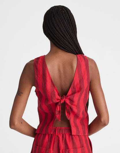 Madewell Tie-Back Shell Top in 100% Linen
