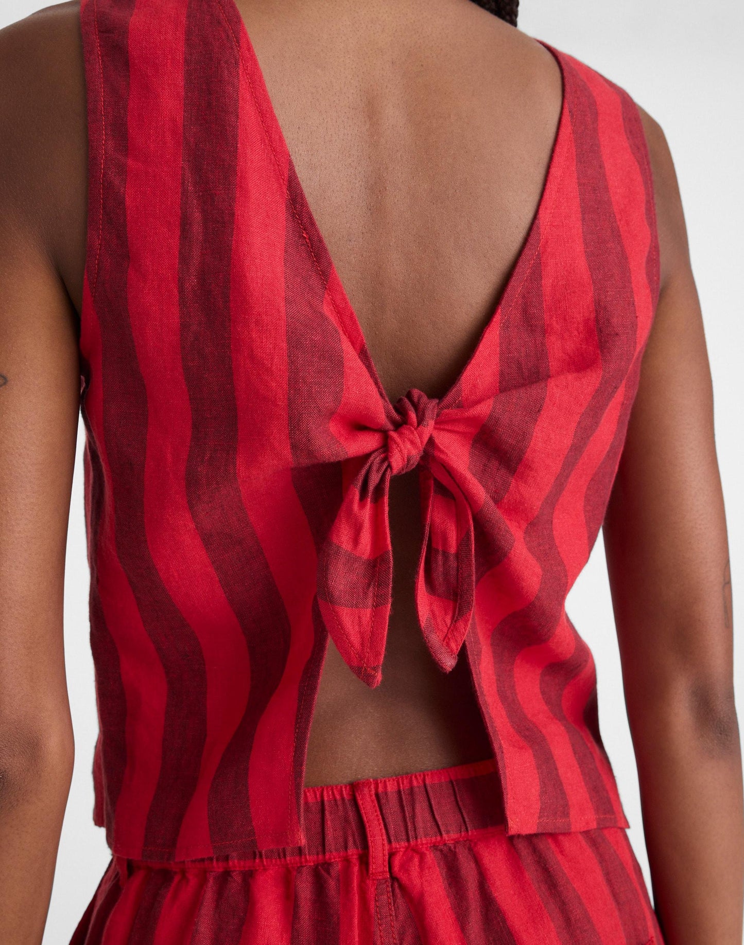 Madewell Tie-Back Shell Top in 100% Linen