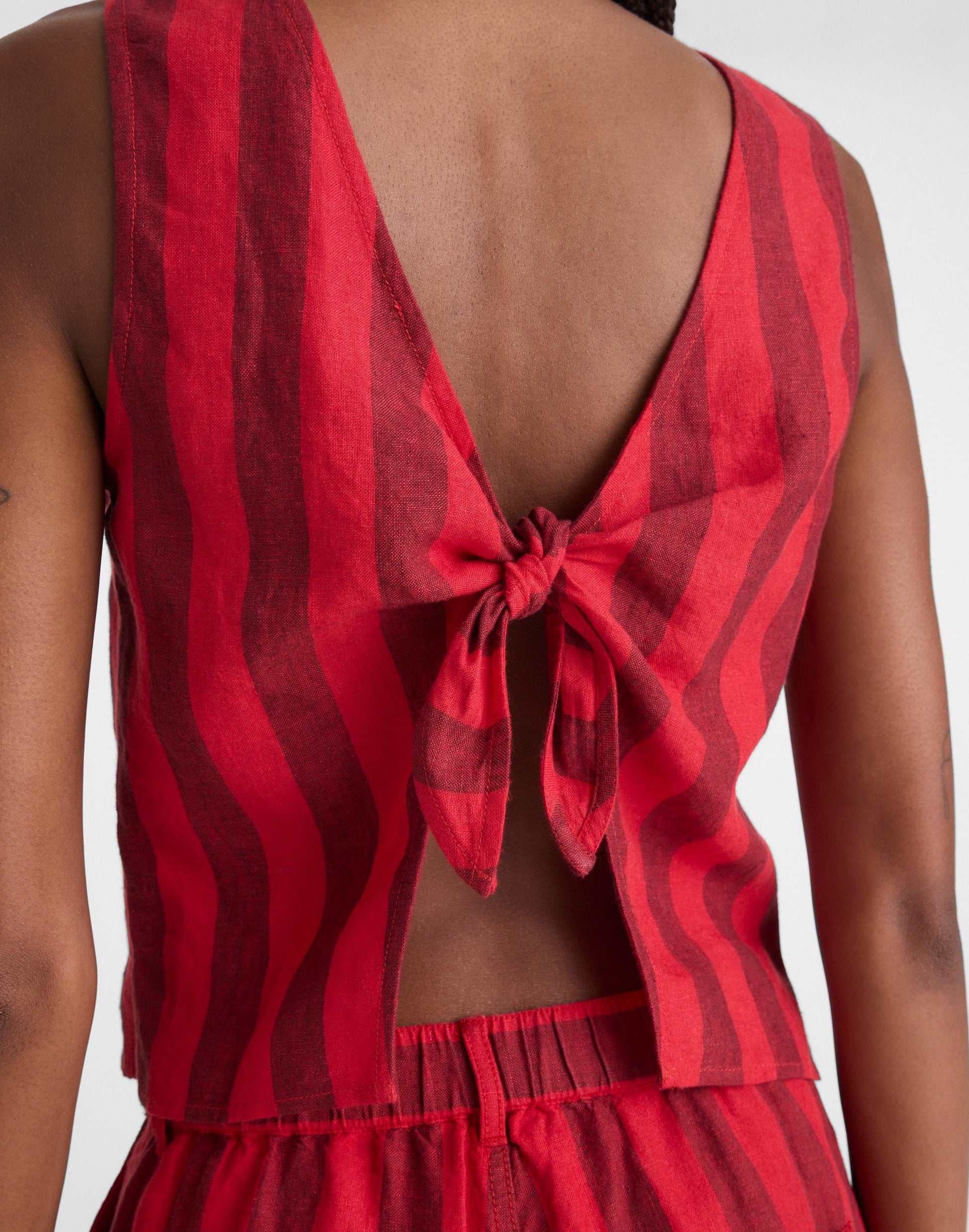 Madewell Tie-Back Shell Top in 100% Linen