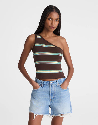 Madewell Madewell x Shopbop '90s One-Shoulder Tank in Compact Cotton
