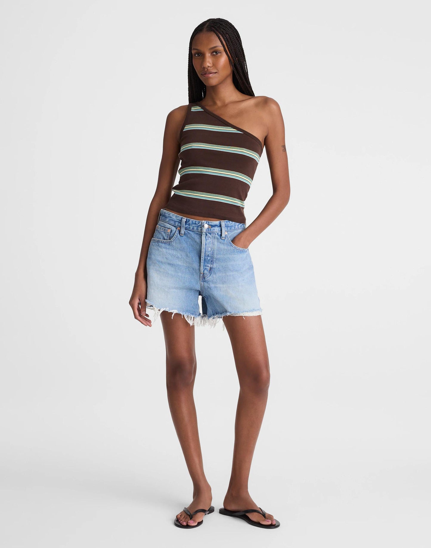 Madewell Madewell x Shopbop '90s One-Shoulder Tank in Compact Cotton