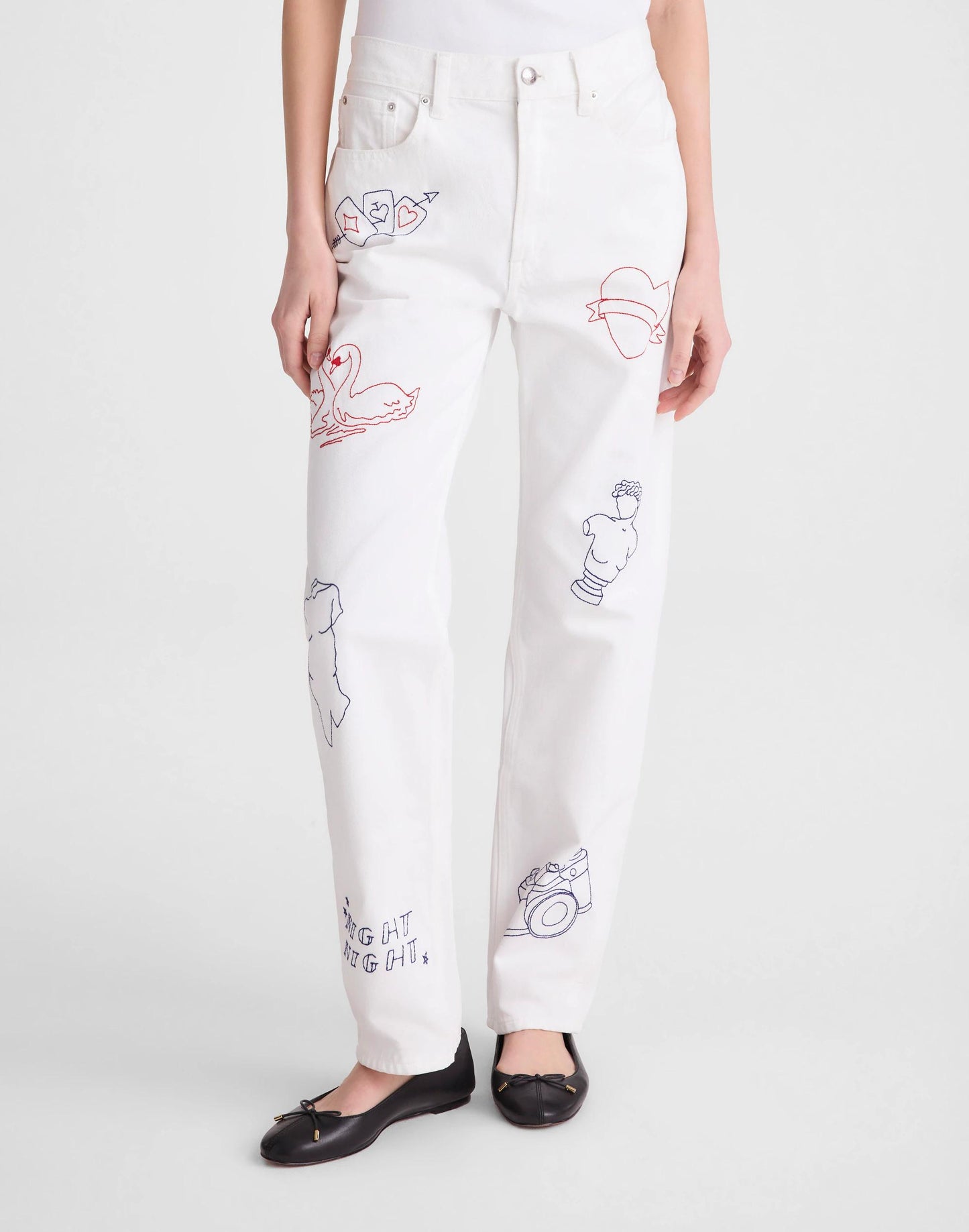 Madewell Embroidered Slim Boyfriend Jean