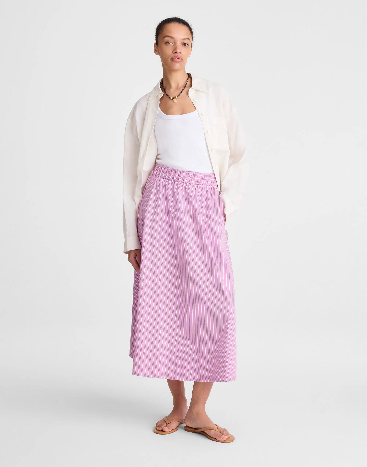 Madewell Midi Circle Skirt in Poplin