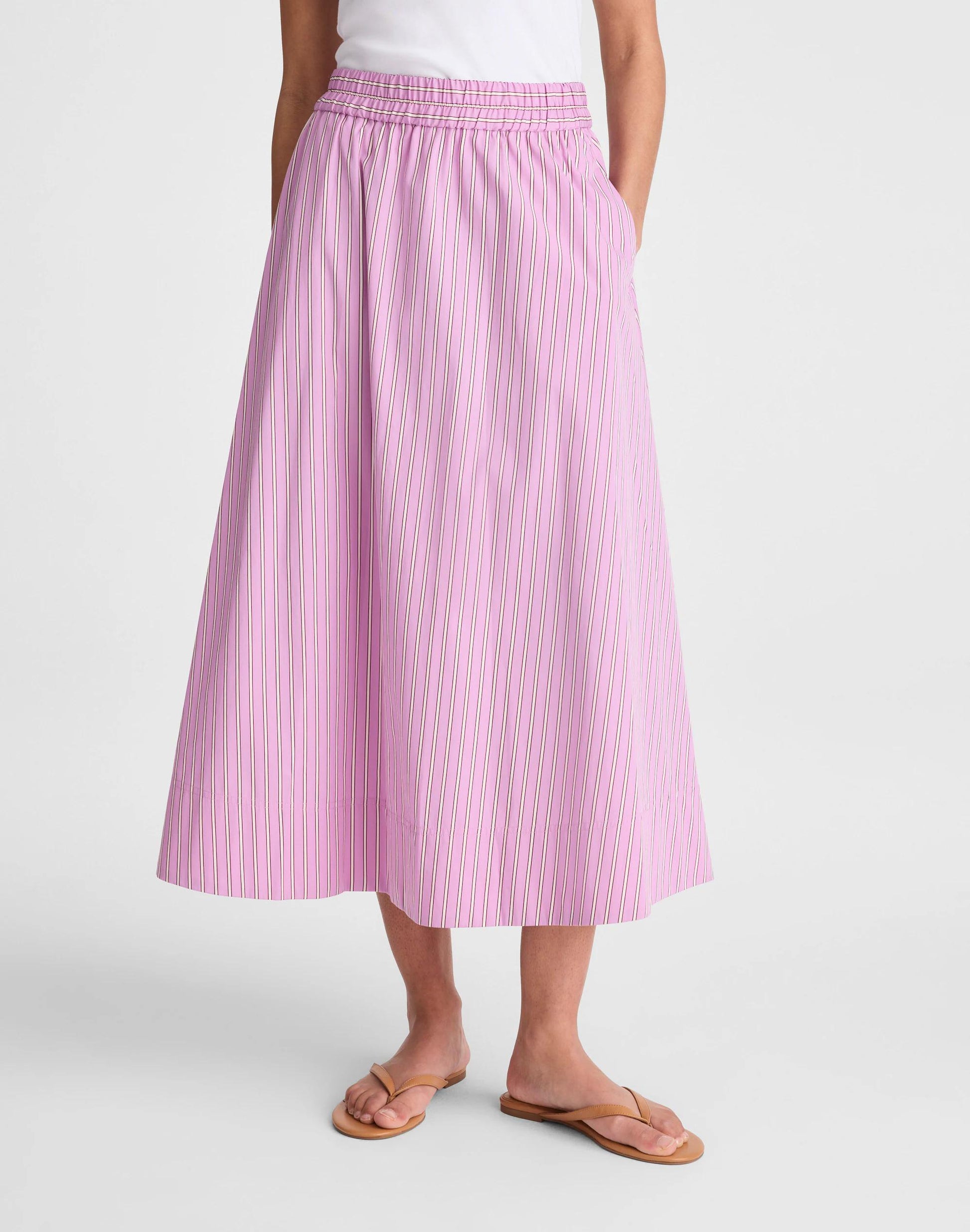 Madewell Midi Circle Skirt in Poplin