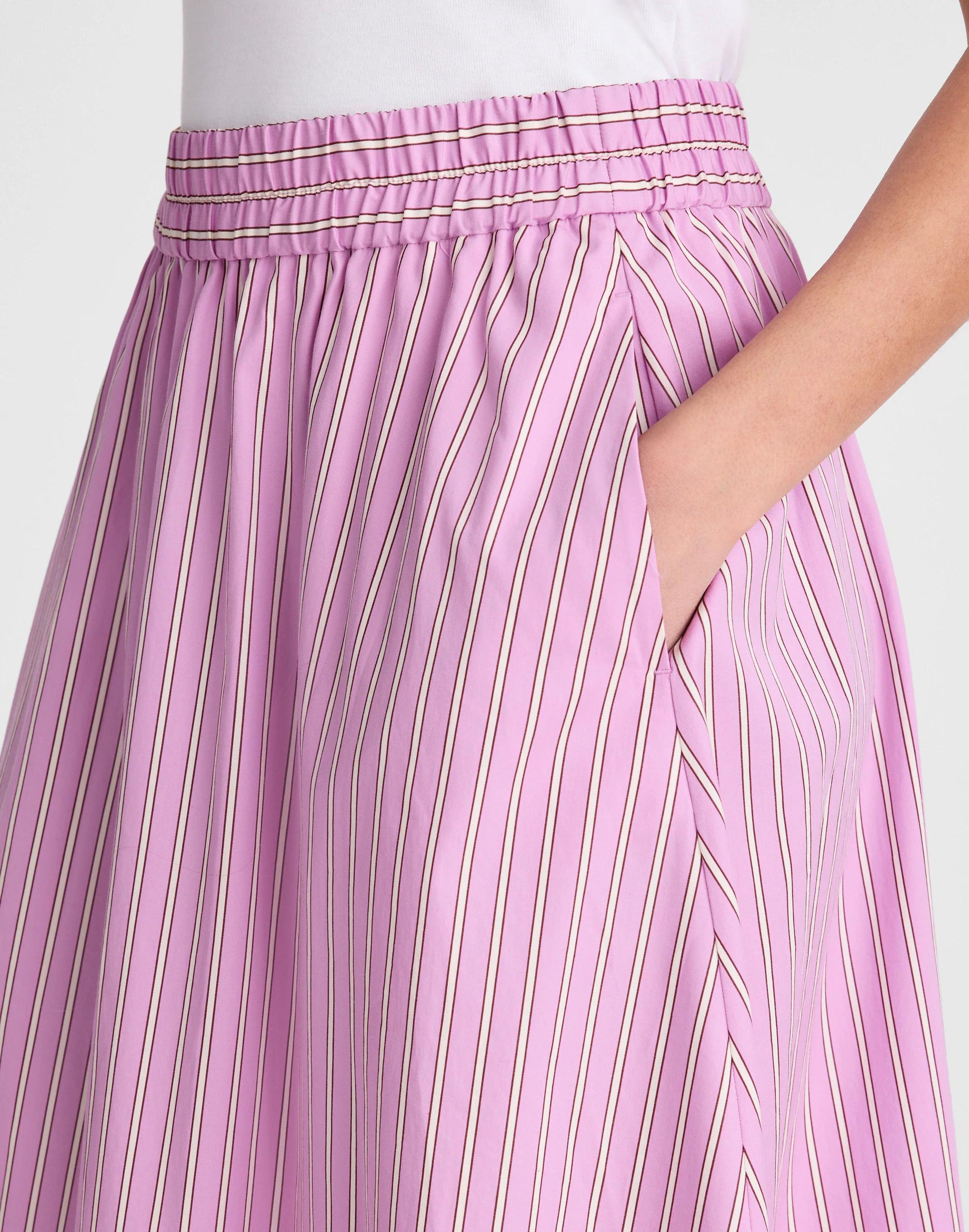 Madewell Midi Circle Skirt in Poplin
