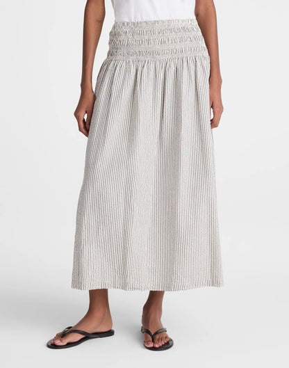 Madewell Sophia Midi Skirt in Seersucker