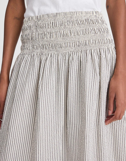 Madewell Sophia Midi Skirt in Seersucker