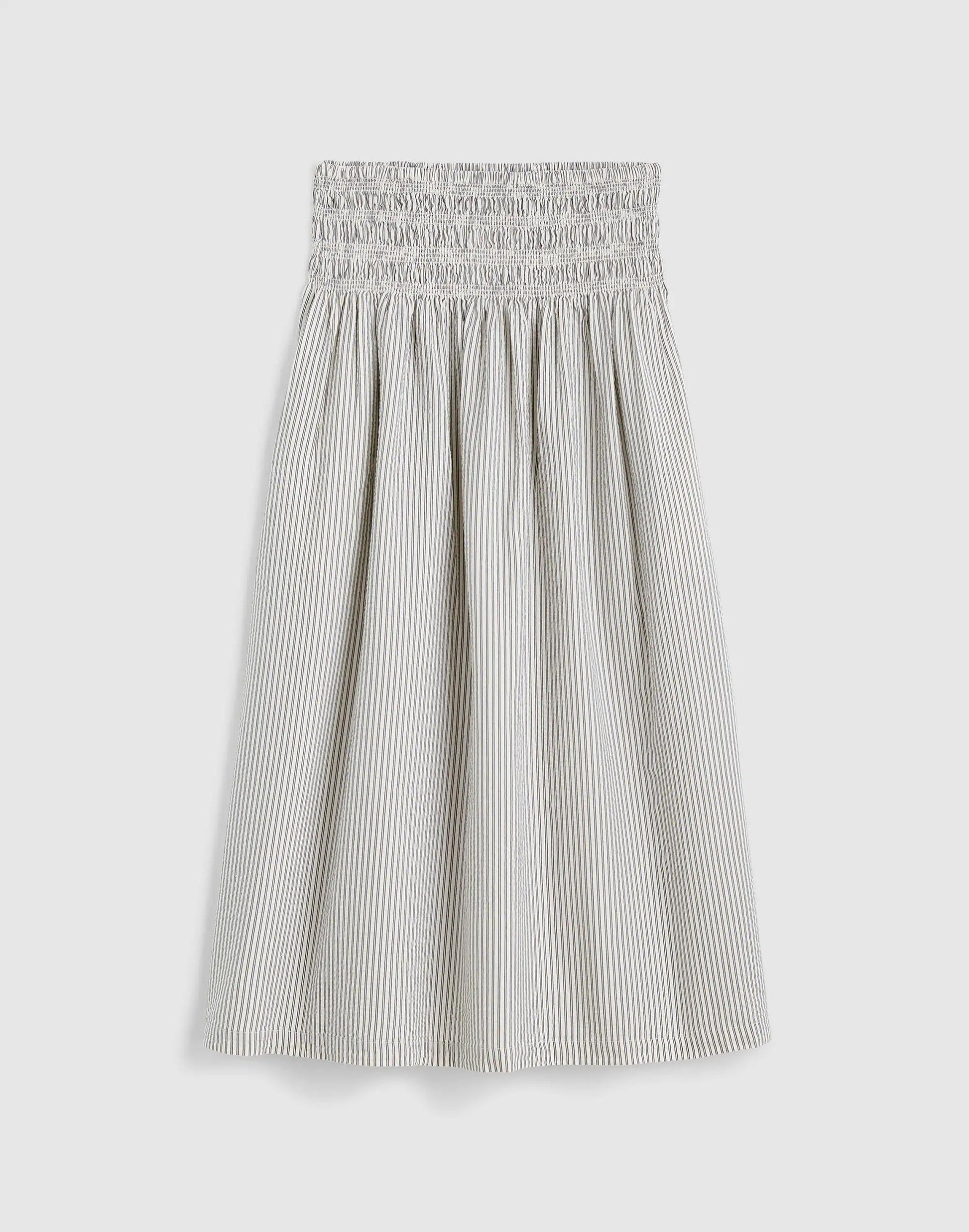 Madewell Sophia Midi Skirt in Seersucker