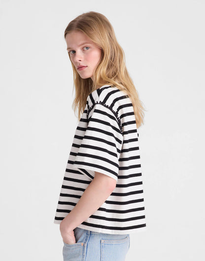 Madewell The Boxy Crop Tee in Allday Jersey