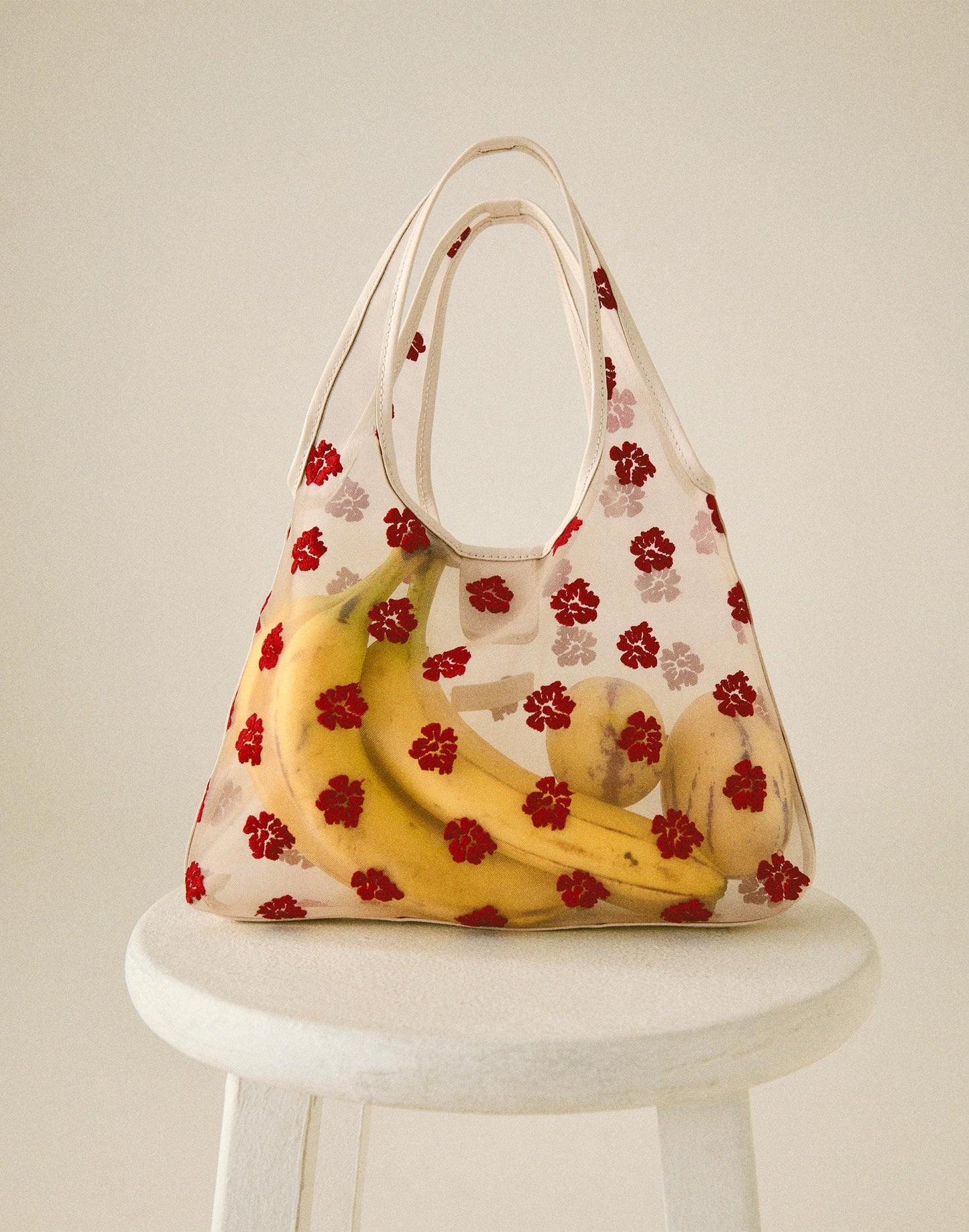 Madewell Floral-Embroidered Mini Shopper Bag