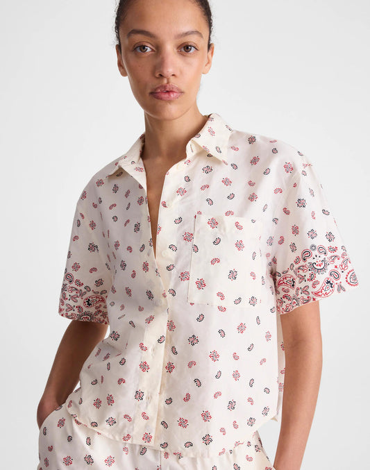 Madewell Patch-Pocket Boxy Shirt in Poplin