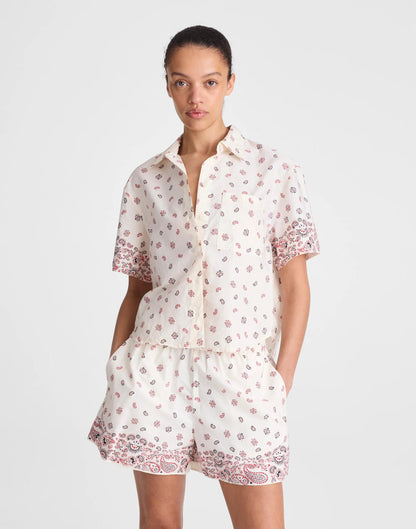 Madewell Patch-Pocket Boxy Shirt in Poplin