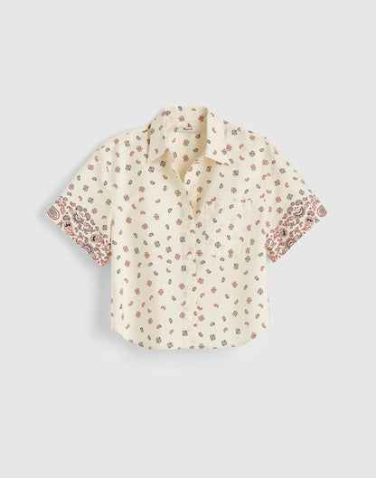 Madewell Patch-Pocket Boxy Shirt in Poplin
