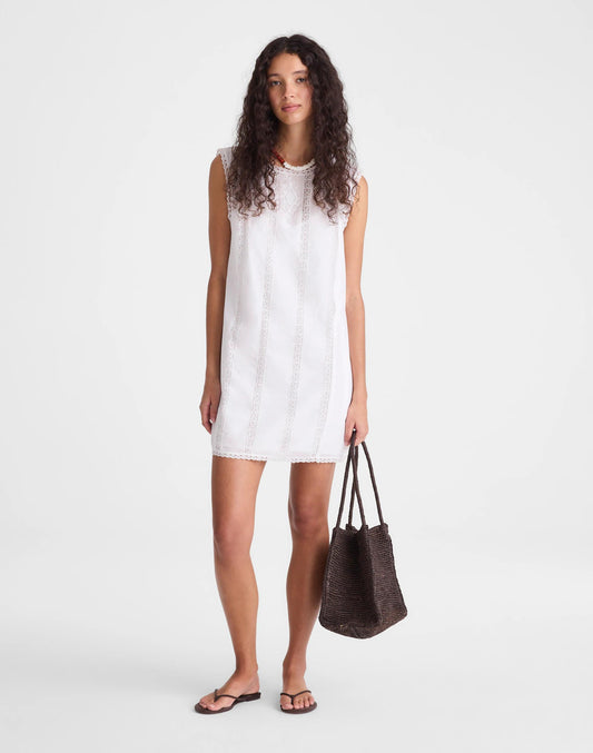 Madewell Embroidered Lace-Insert Mini Dress
