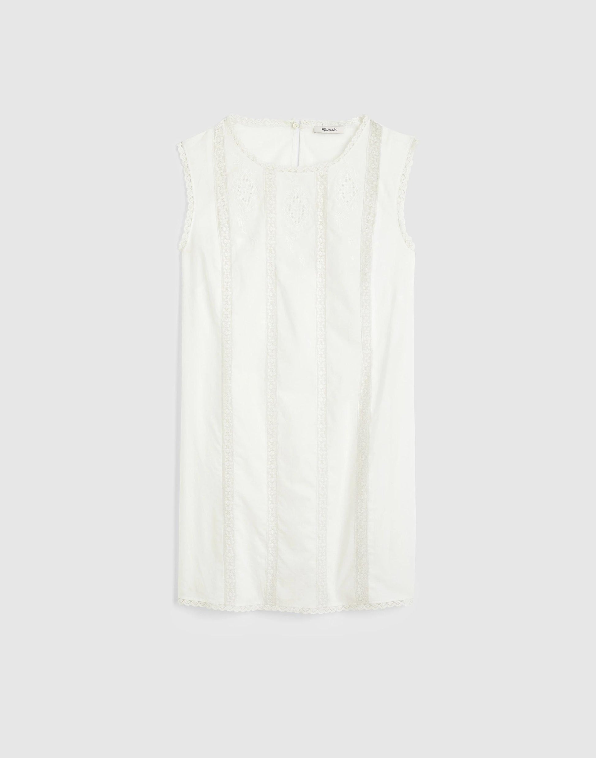 Madewell Embroidered Lace-Insert Mini Dress