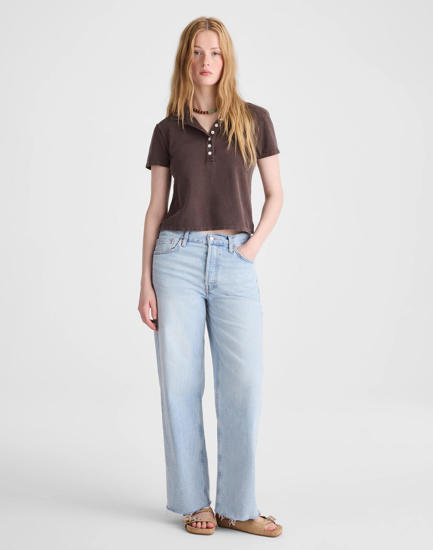 Madewell Shrunken Polo in Cotton Pique