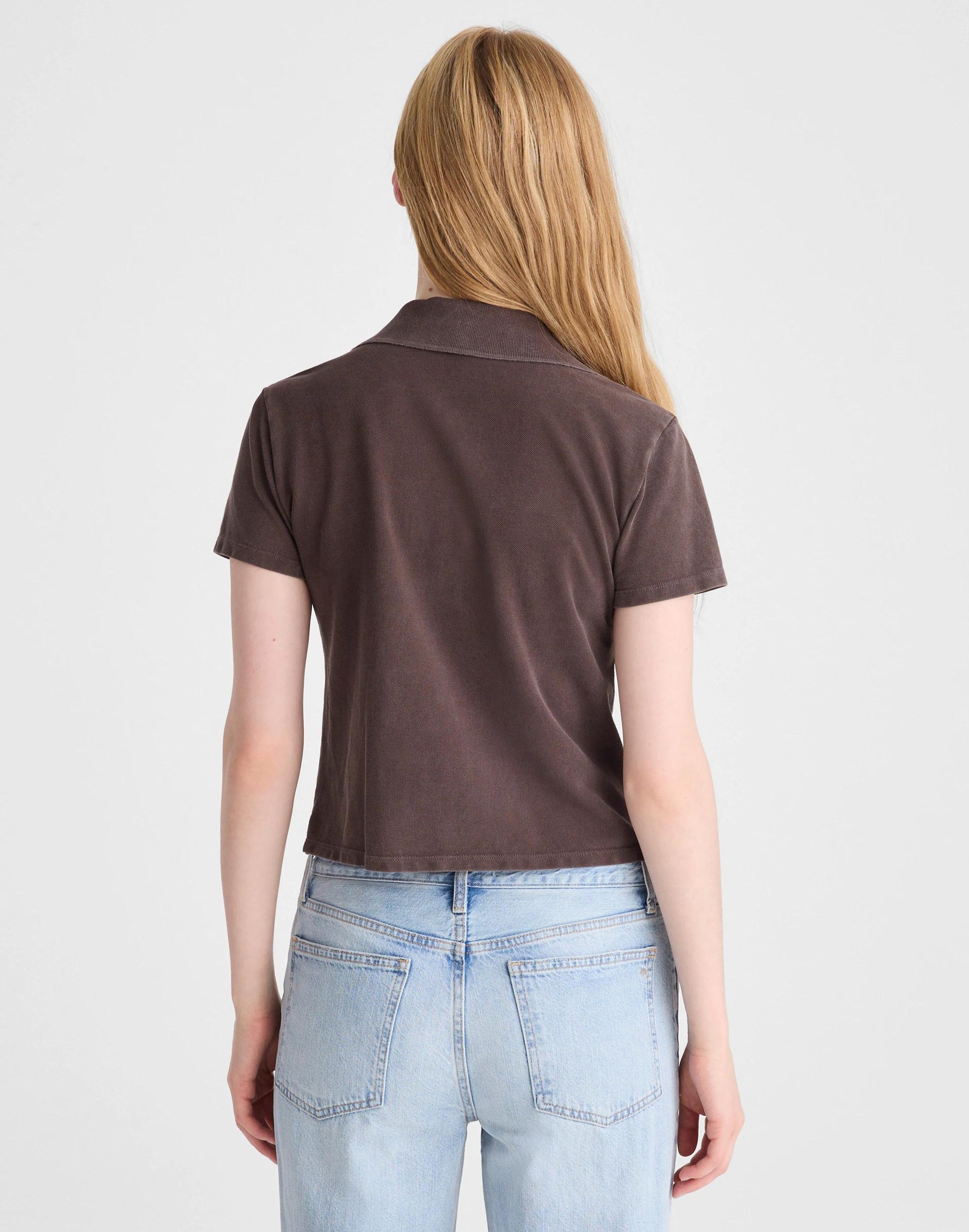 Madewell Shrunken Polo in Cotton Pique