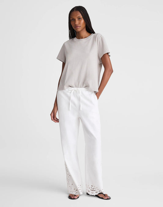 Madewell Embroidered Denim Pull-On Pants