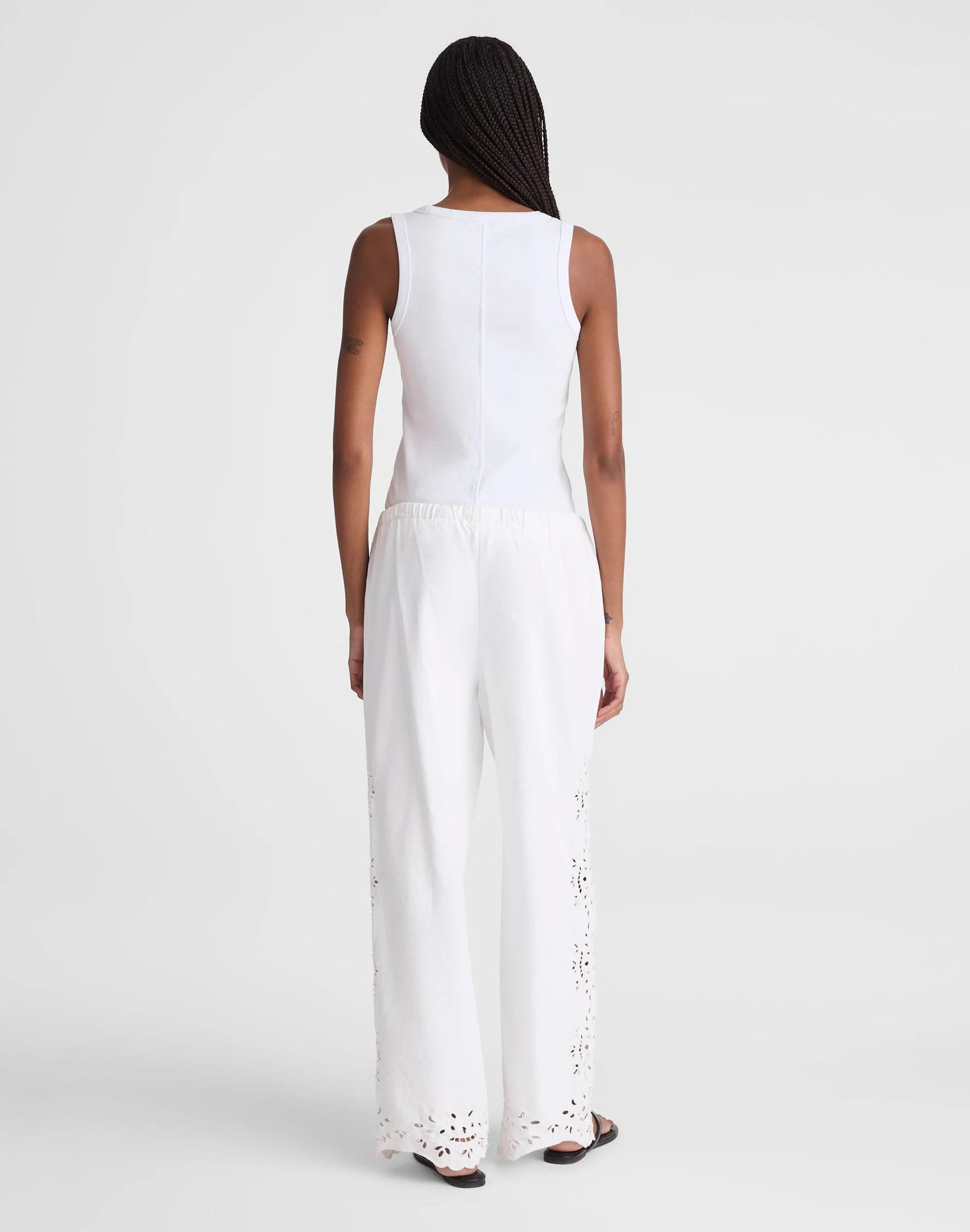 Madewell Embroidered Denim Pull-On Pants