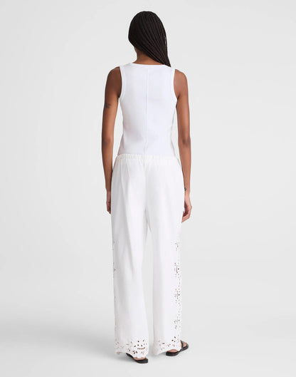 Madewell Embroidered Denim Pull-On Pants
