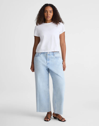 Madewell Curvy Low-Slung Baggy Crop Jeans in Foster Wash