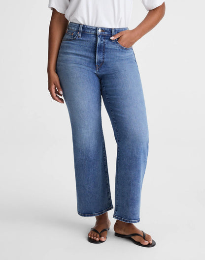 Madewell The Curvy Wide-Leg Crop Jean in Super Stretch Denim