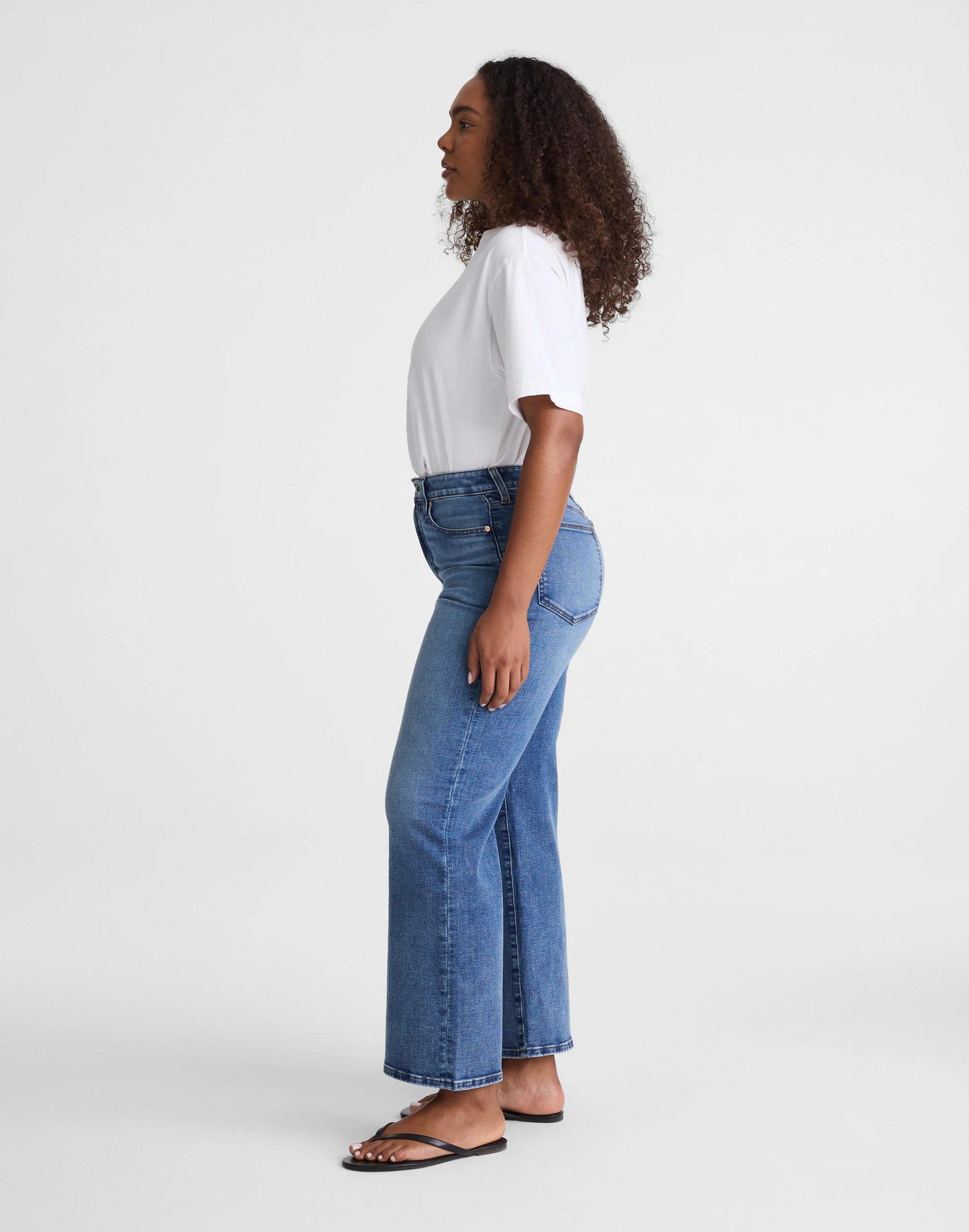 Madewell The Curvy Wide-Leg Crop Jean in Super Stretch Denim