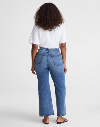 Madewell The Curvy Wide-Leg Crop Jean in Super Stretch Denim