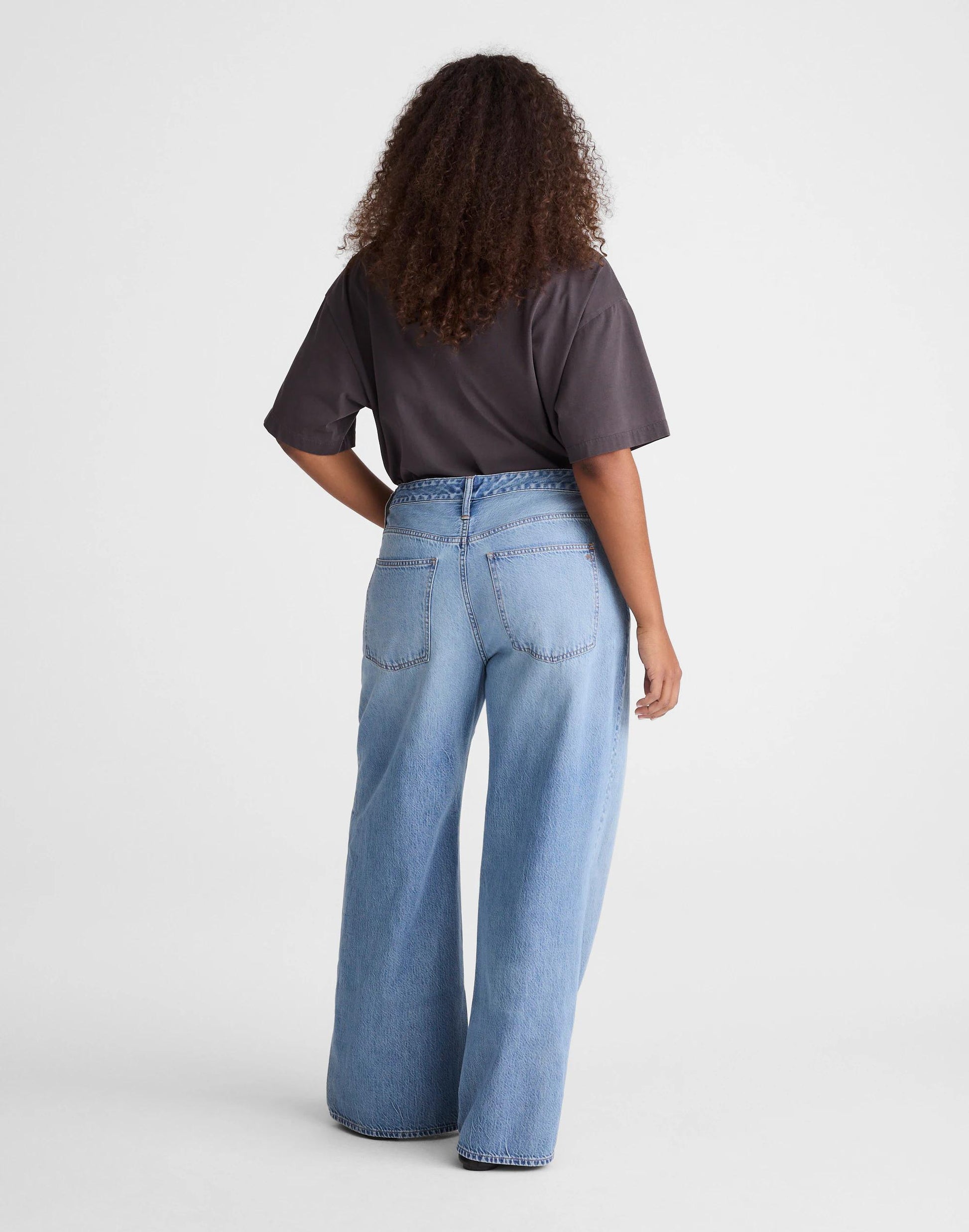Madewell The Curvy Ultimate Wide-Leg Jean in Airy Denim