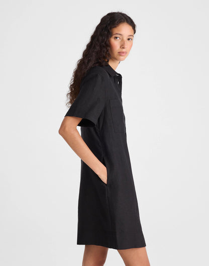 Madewell Relaxed Mini Shirtdress in 100% Linen