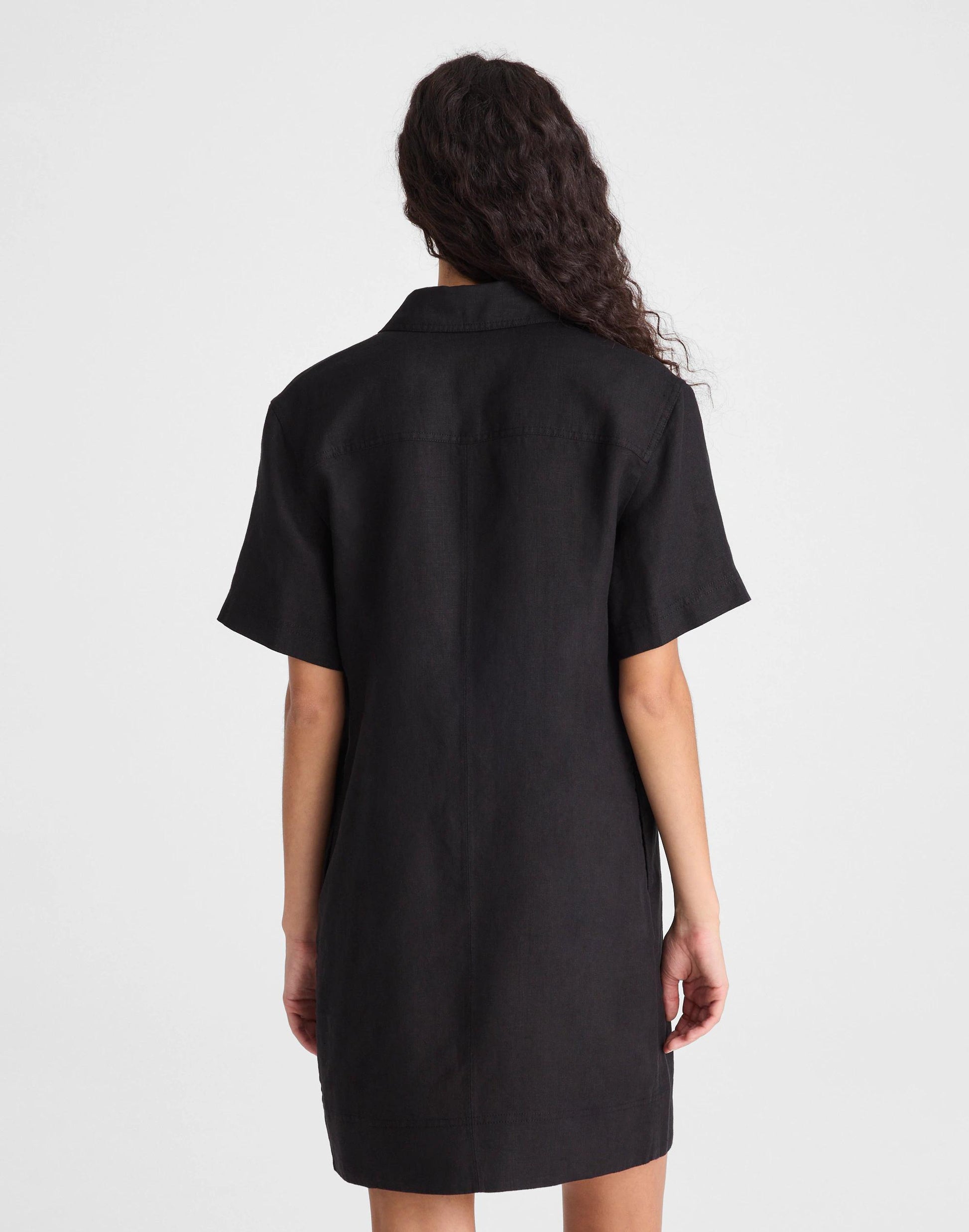 Madewell Relaxed Mini Shirtdress in 100% Linen