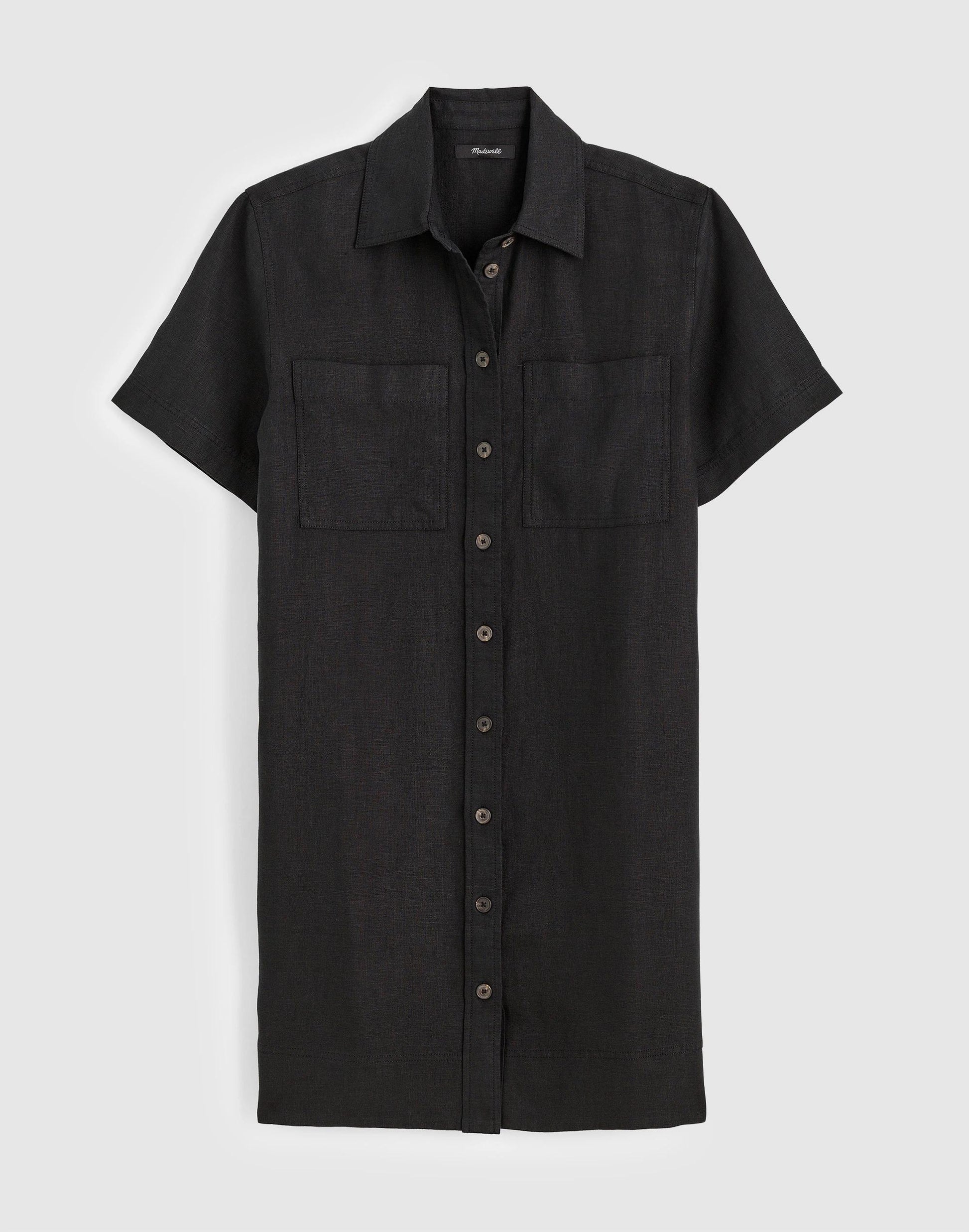 Madewell Relaxed Mini Shirtdress in 100% Linen