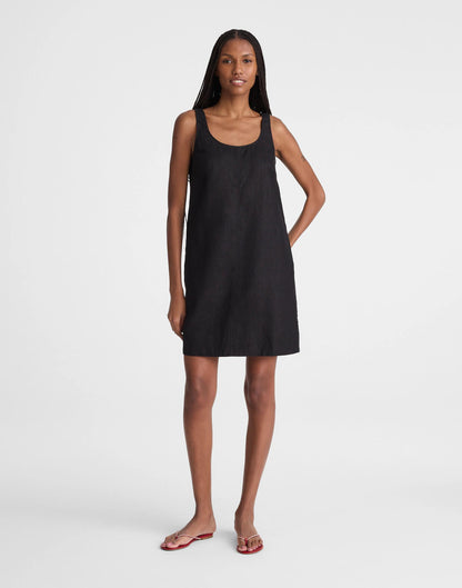 Madewell Scoopneck Mini Shift Dress in 100% Linen