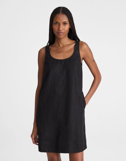 Madewell Scoopneck Mini Shift Dress in 100% Linen