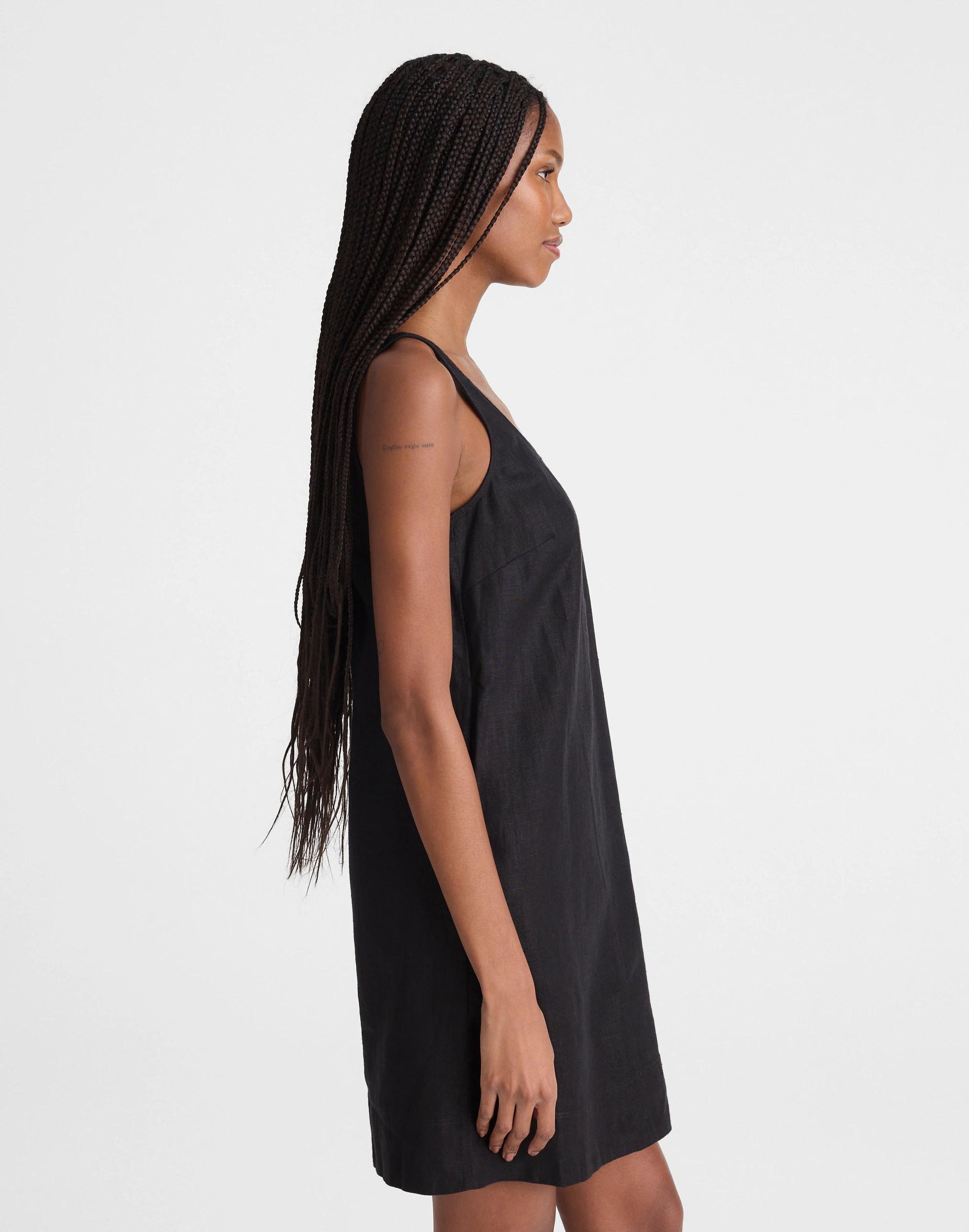 Madewell Scoopneck Mini Shift Dress in 100% Linen